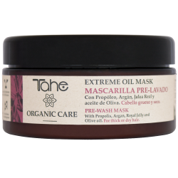 Prírodná hydratačná maska Extreme oil aplikovaná pred šampónom pre pevné a suché vlasy (300 ml) TAHE