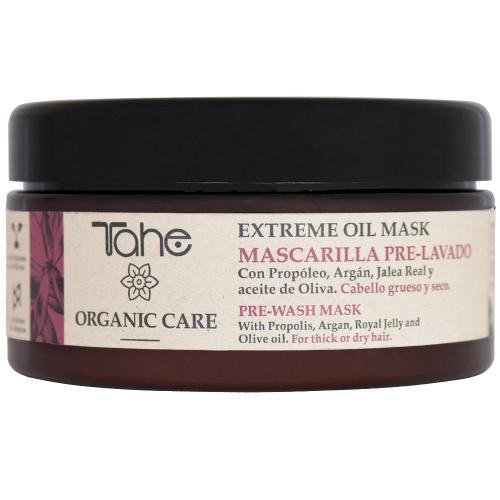 Prírodná hydratačná maska Extreme oil aplikovaná pred šampónom pre pevné a suché vlasy (300 ml) TAHE