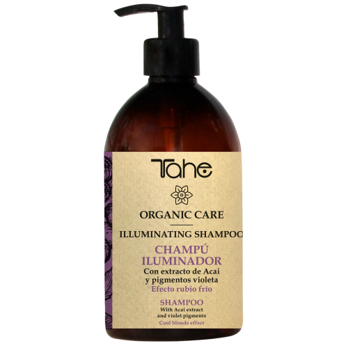 TAHE Organic care Iluminating šampón pre odstránenie nežiaduceho žltého odtieňa (300 ml)
